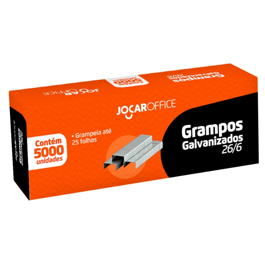 Grampo Galvanizado 26/6 Caixa Com 5000 Unidade