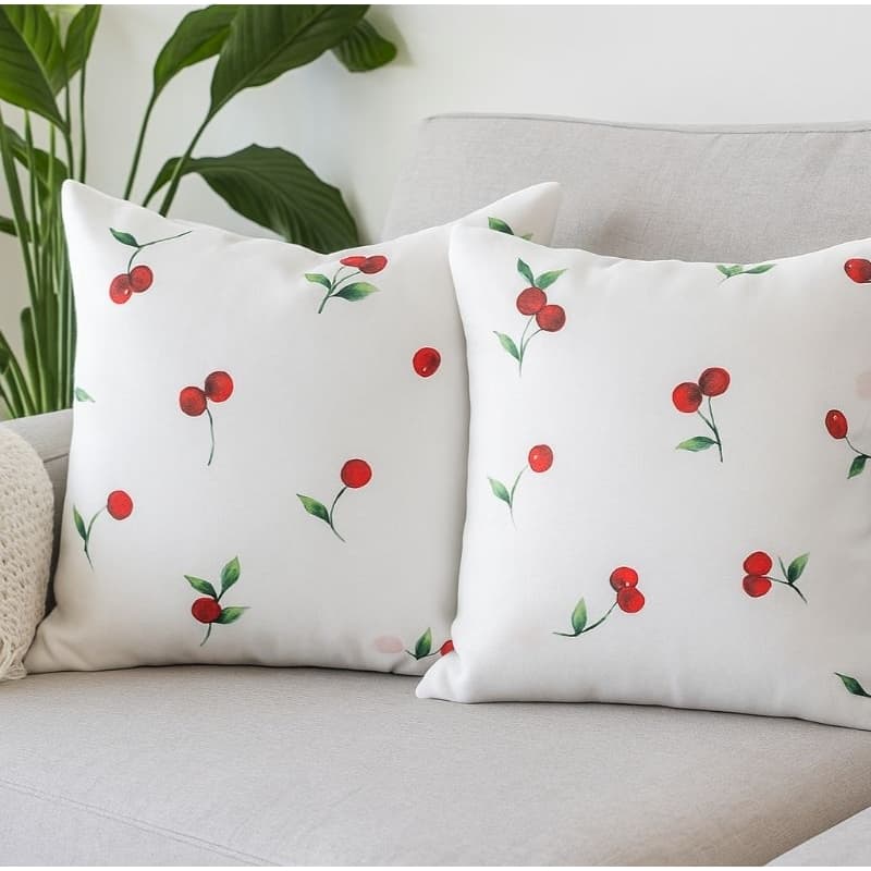 Kit 02 Capas De Almofada Decorativas 43cm X 43cm Em Percal 180 Fios