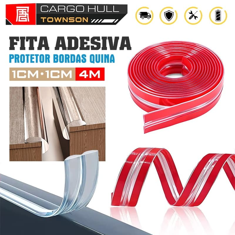 Fita Adesiva Protetor De Bordas Quina 4M, Faixas Anticolisão Transparentes De Para Bebês Para Móveis