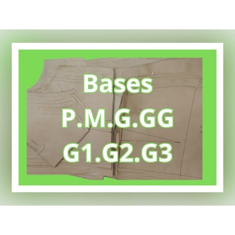 BASES DE MOLDE  EM TAMANHO REAL-*KIT COMPLETO DO P ao G3*