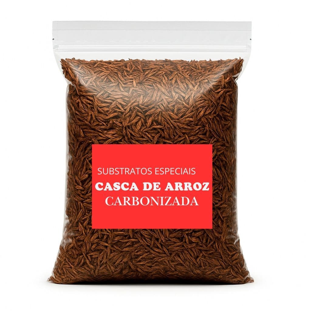 Casca de Arroz Carbonizada 20L Substrato Para Plantas Orgânico