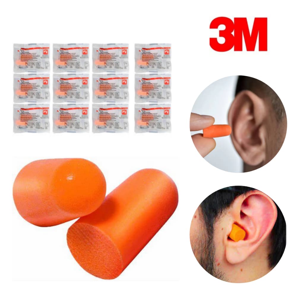 Kit 20 Protetor Auricular De Espuma Abafador 3M De Ruídos Para Ouvidos Sem Cordão Vedação - Promoção
