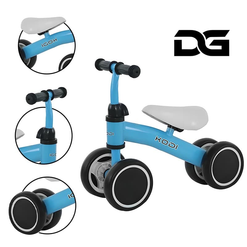 Bicicleta Infantil De Equilíbrio 4 Rodas Sem Peda Andador Infantil Para Bebê P14