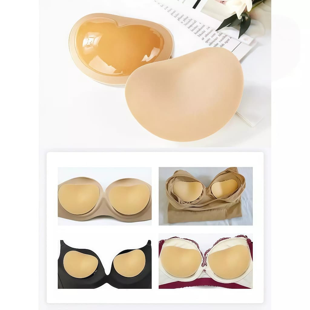 Almofadas De Peito Push-Up De 3Cm De Espessura – Inserções De Aumento Impermeáveis E Autoadesivas