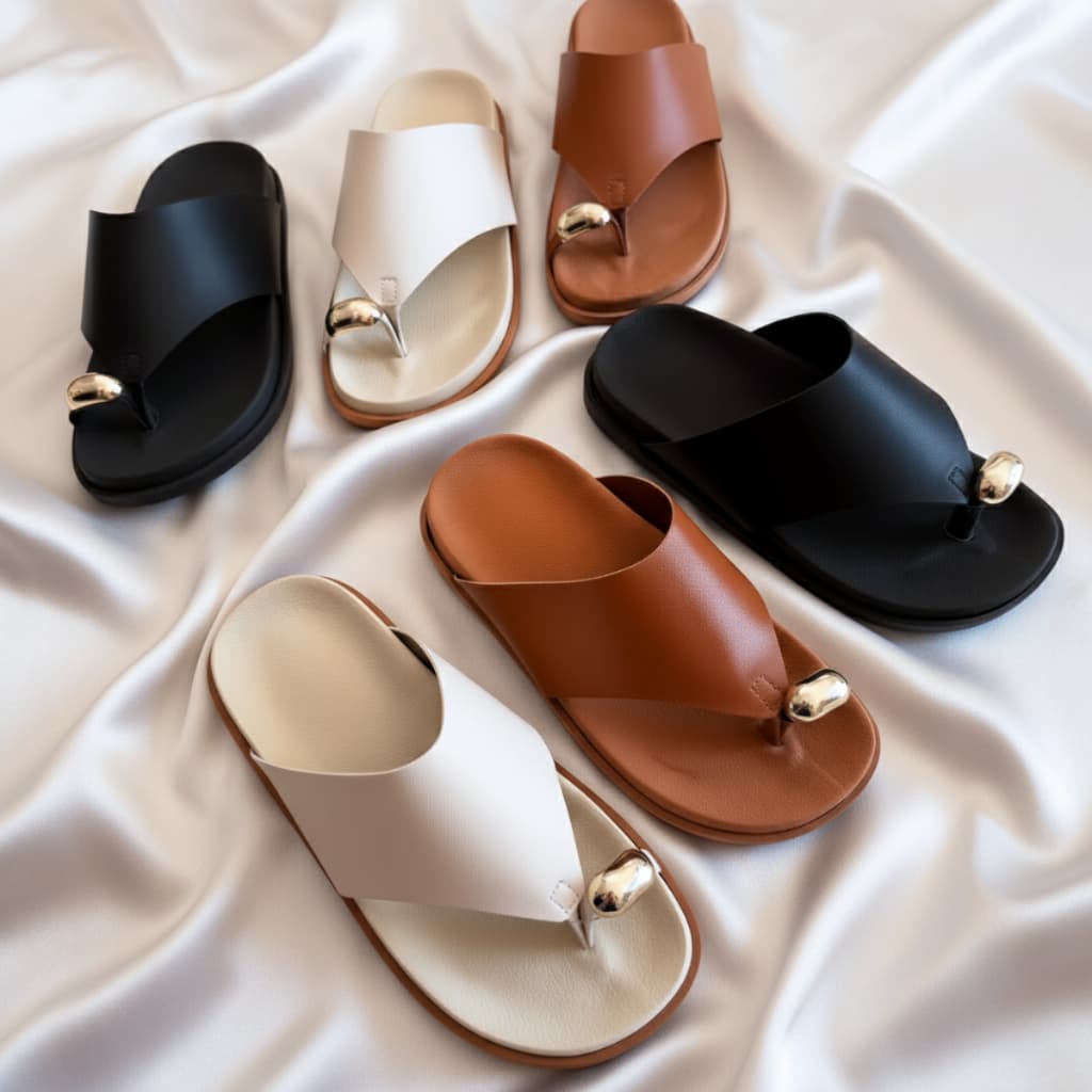 Sandália Feminina Papete Birken Luxo Rasteira Lançamento Verão Promoção