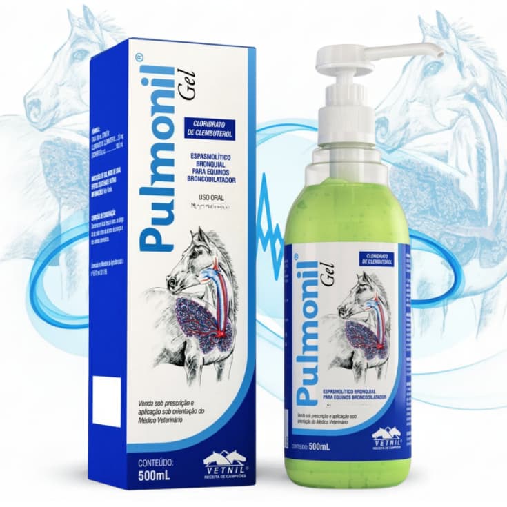 Pulmonil Gel Oral 480g Vetnil Suplemento Para Cavalos