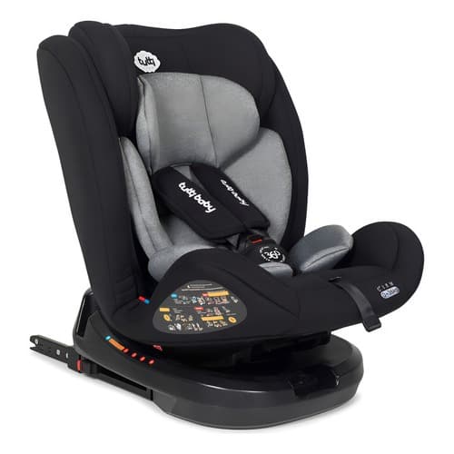 Cadeira Para Carro Essence Giratória 360° 0 A 36Kg Reclina Preta E Cinza Tutti Baby