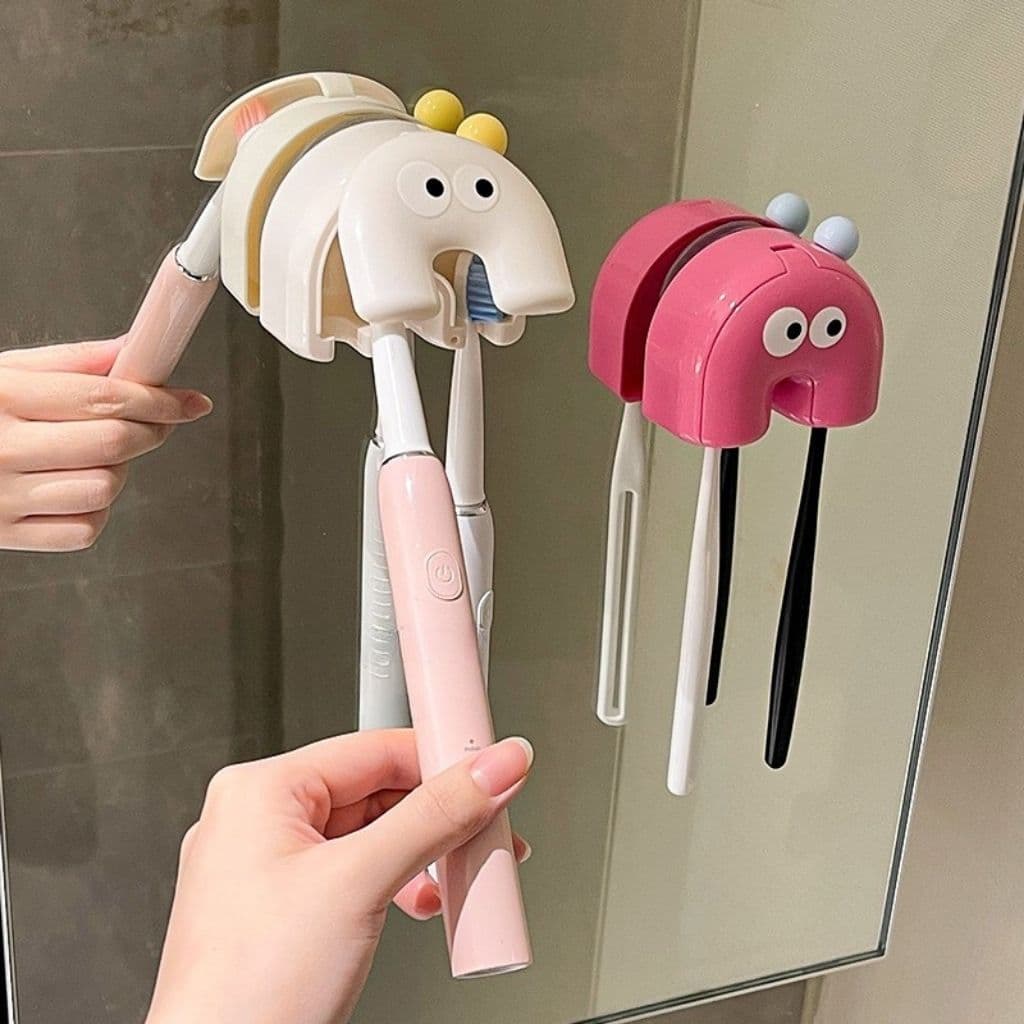 Allmini - Suporte para Escova de Dente Infantil Ventosa de Olinhos