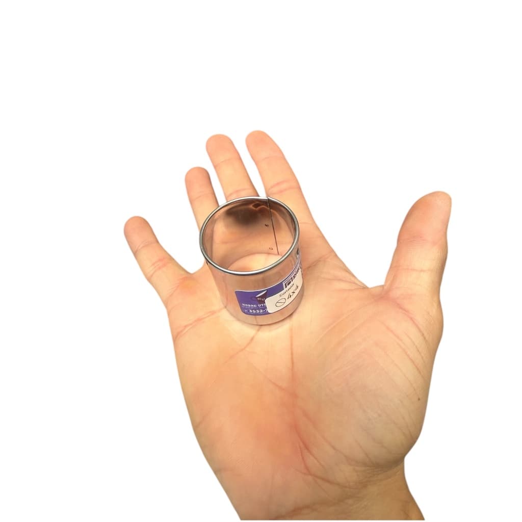 Aro Cortador 4x4 Redondo Para Bolo, Massa, Biscoito  Inox