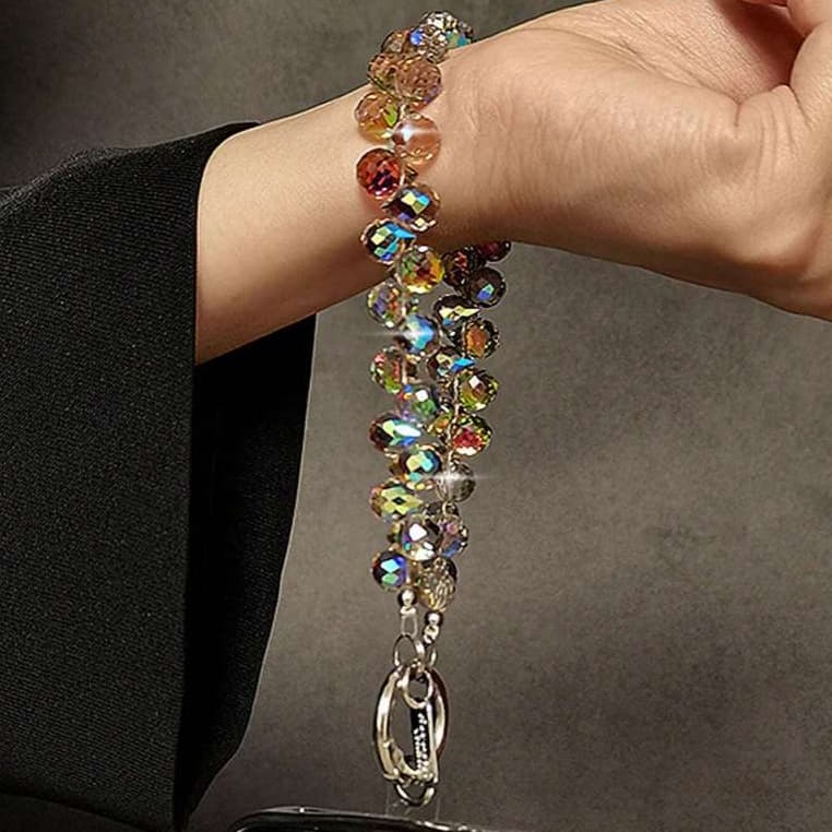 💎 Pulseira Fashion com Strass – Suporte de Mão Luxo para Celular