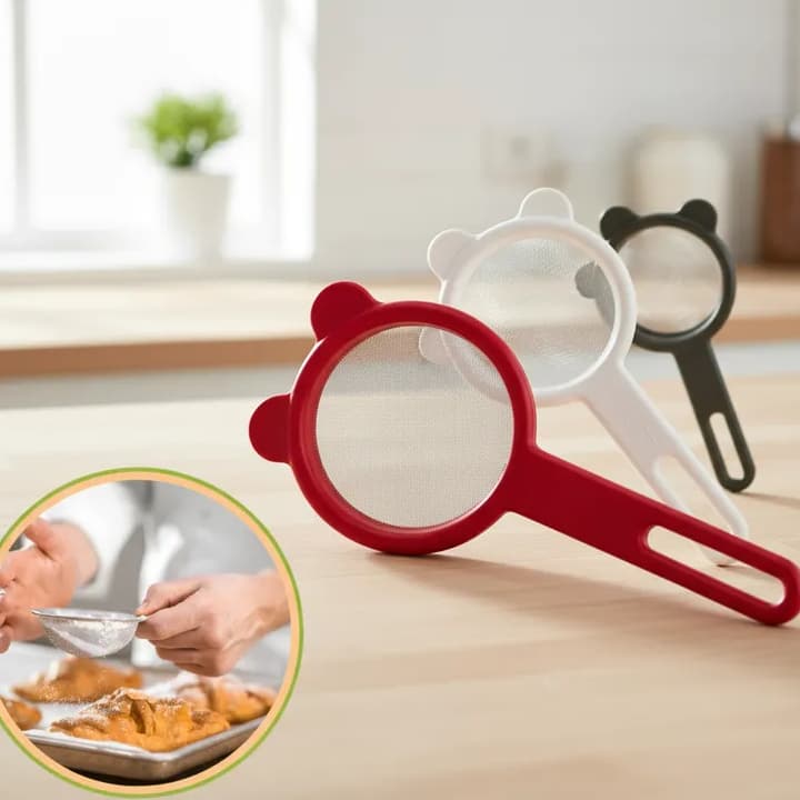 Peneira Plasvale Pequena Plástica com Pegador - Utensílio Essencial Cozinha