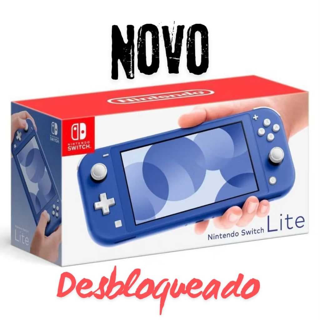 Nintendo Switch Lite Desbloqueado Novo + Cartão de Memoria C/ 10 jogos -1 Ano de Garantia