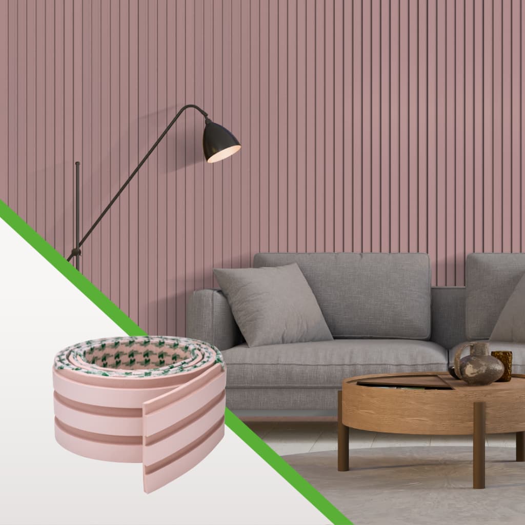 Envio Full Painel Ripado Autocolante Laminado De Eva Cor Rosa Linha Play | Envio FULL