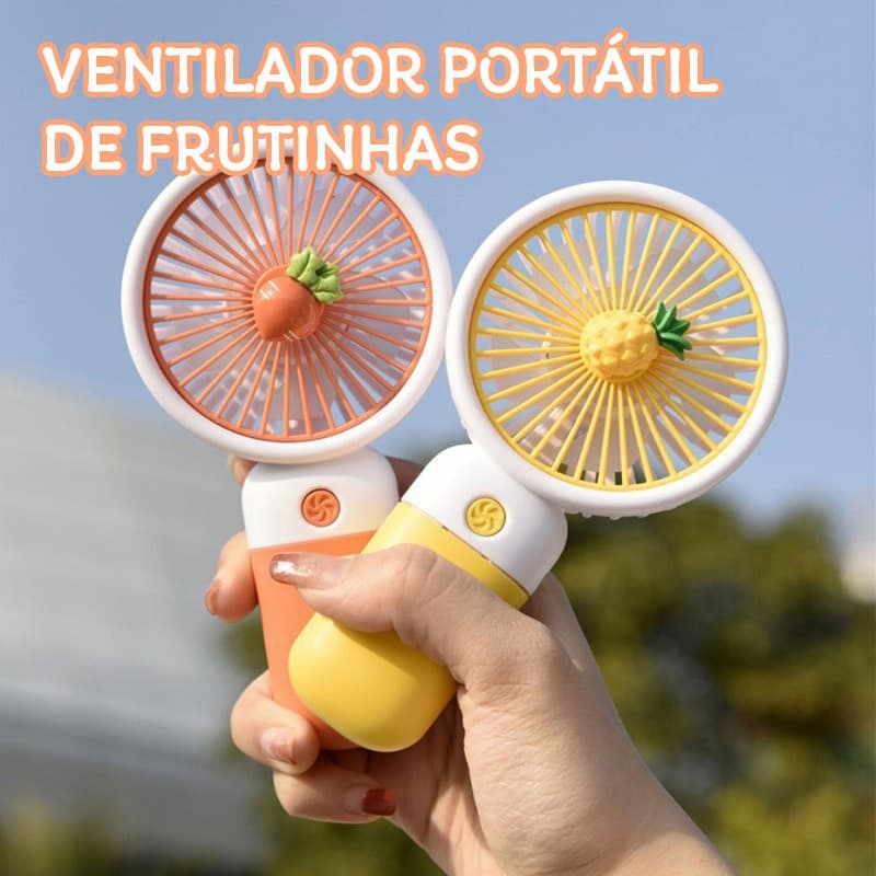 Mini Ventilador de Mão Portátil Recarregável USB com Suporte – Potência, Estilo e Frescor