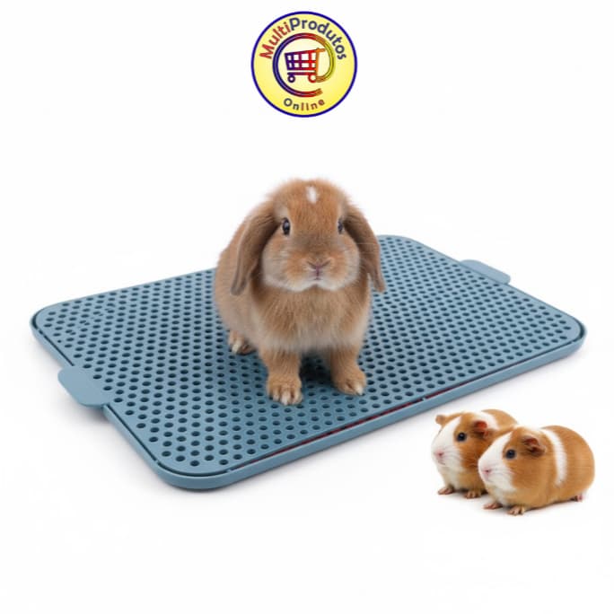 Banheiro Tapete Higiênico Grande 60x40cm Coelhos Porquinho-da-Índia Patas Secas