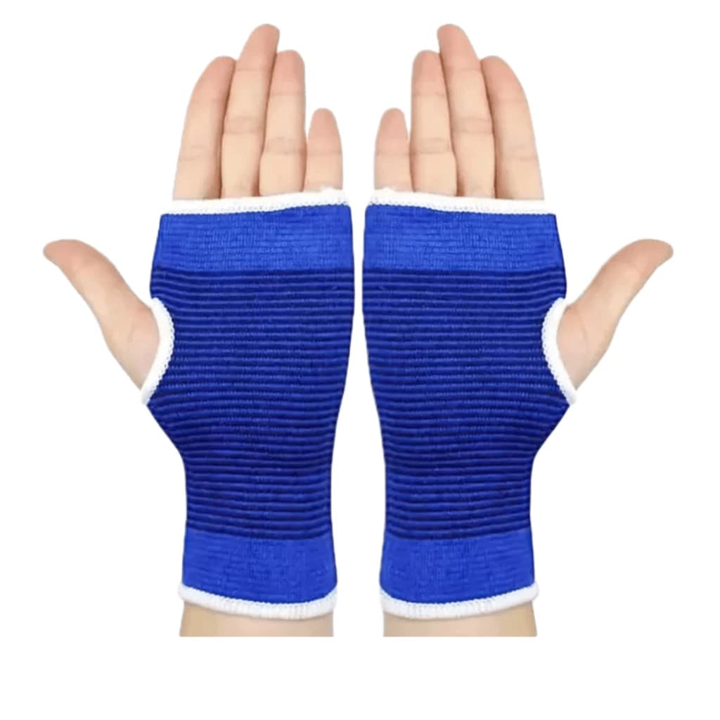 Munhequeira de Compressão Azul - 1 Par - Prevenção e Tratamento de Contusões