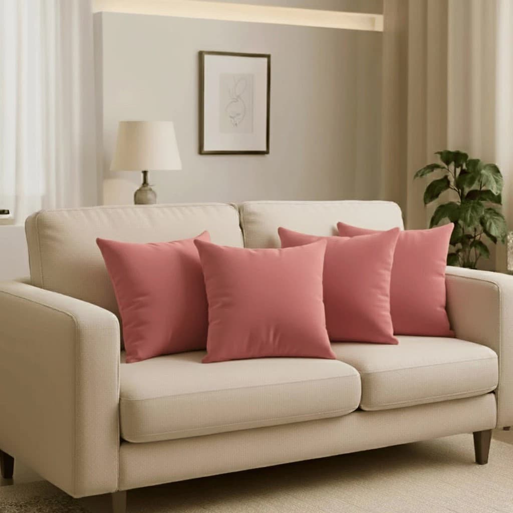 Kit 4 Capas de Almofada Luxo Suede Premium Tamanho 45x45 Com Zíper Invisível Conforto e Sofisticação