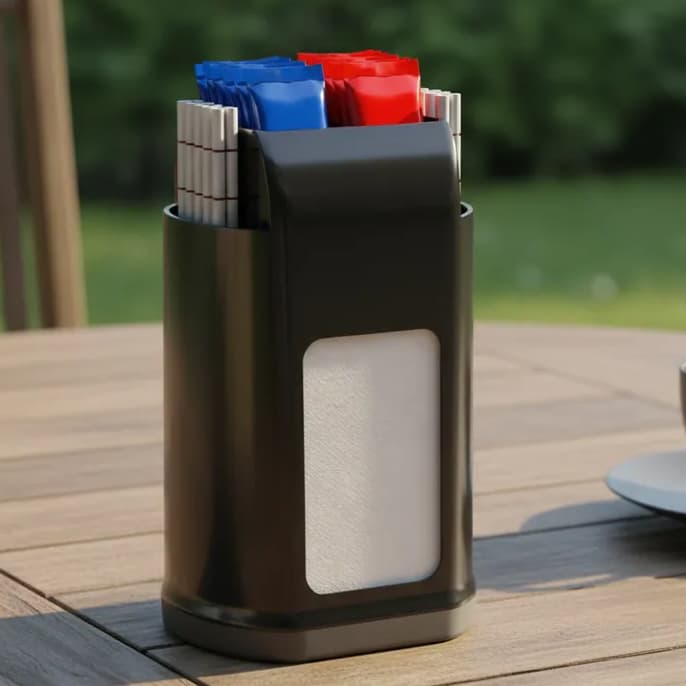 Porta Guardanapo , Canudo , Sache , Multiuso p/ Lanchonete Restaurante bares canudo e sache de açucar e adoçante cozinha