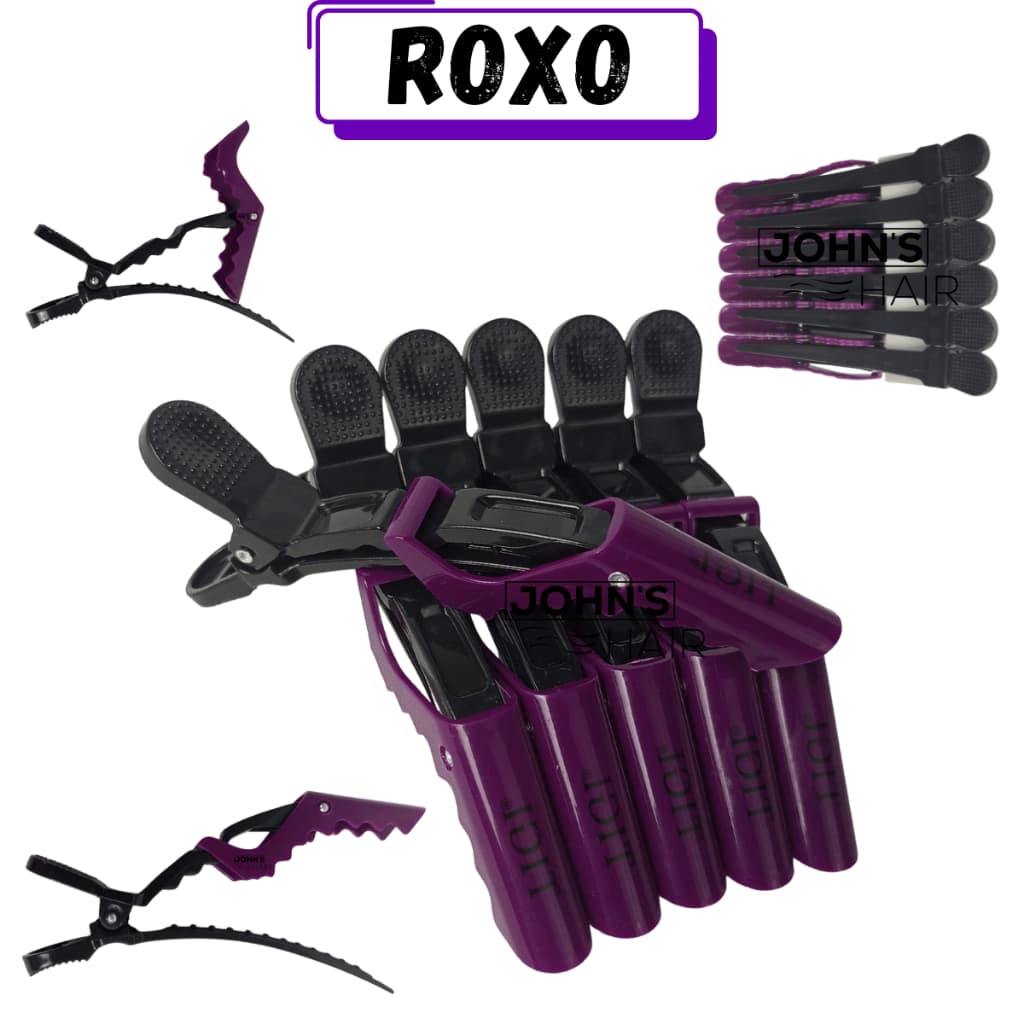 Kit com 6, 12, 18 e 24 Unid Presilha Crocodilo para Cabelo Feminina Profissional Prendedor Jacaré Forte e Antideslizante