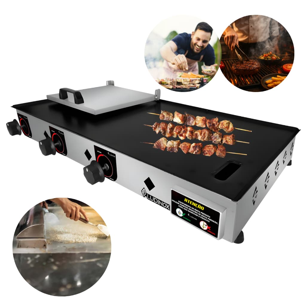 Chapeira Chapa De Lanche Hambúrguer 80x40  Profissional