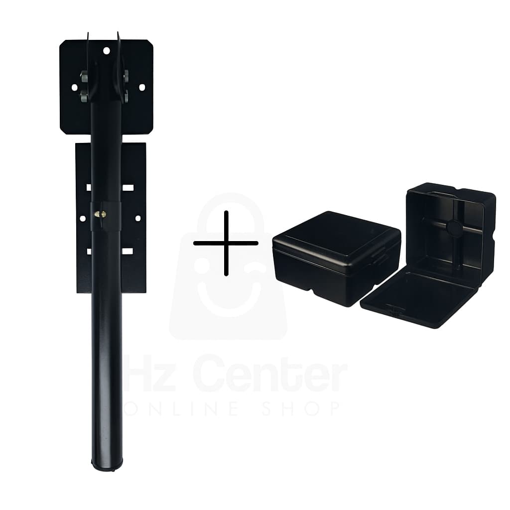Kit Suporte para Câmeras - Sensor de Barreira 40cm + Caixa Organizadora Cftv Preta