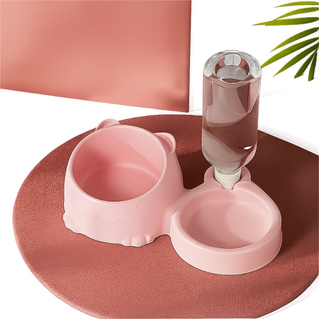 Comedouro Duplo Anti Formiga Pet Bebedouro automático suporte para Garrafa cachorro gato coelho
