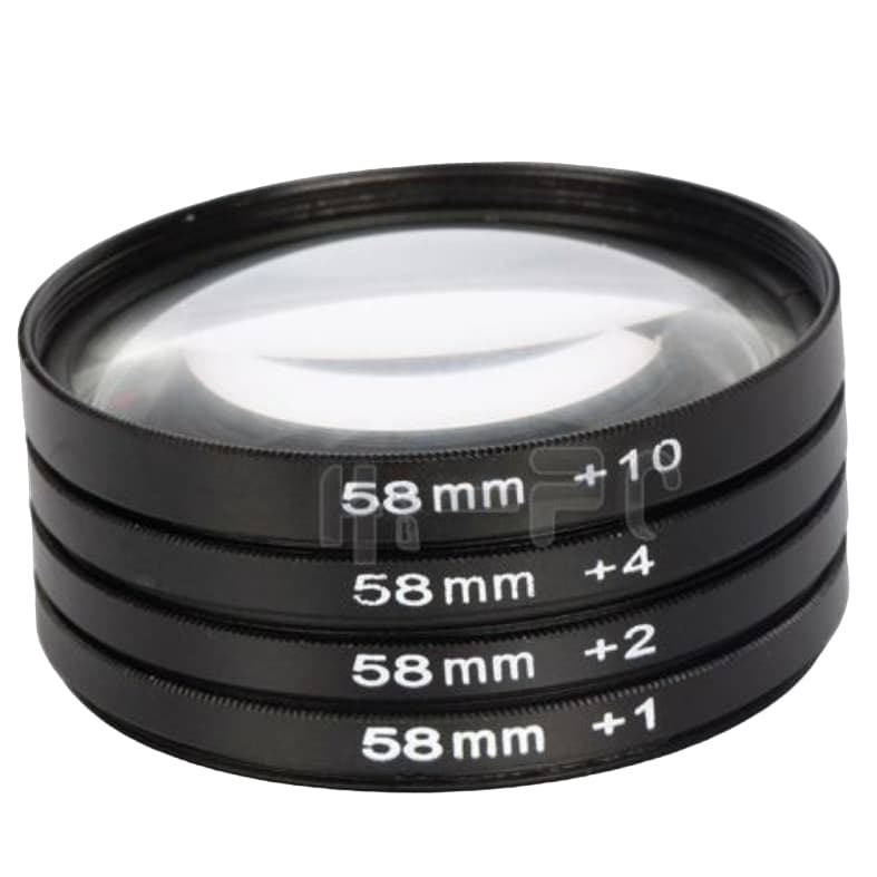 Kit Lentes Close-up Macro +1+2+4+10 62mm 55mm 52mm 49mm com case