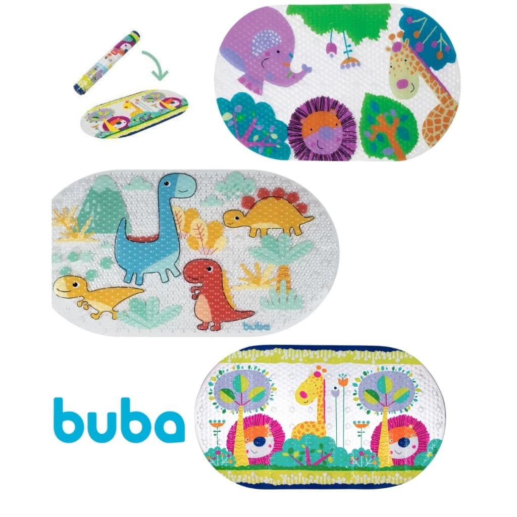 Tapete para Banho Infantil - Antiaderente - com ventosas - Box - Banheiro - Buba MENINO MENINA