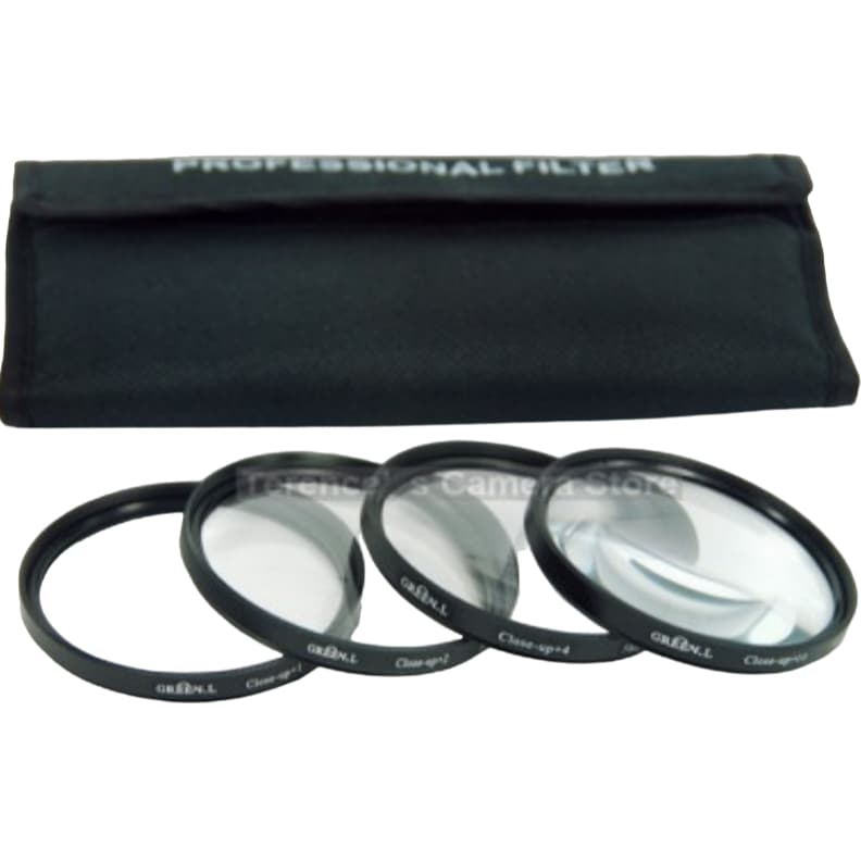 Kit Lentes Close-up Macro +1+2+4+10 77mm 72mm 67mm 62mm com case