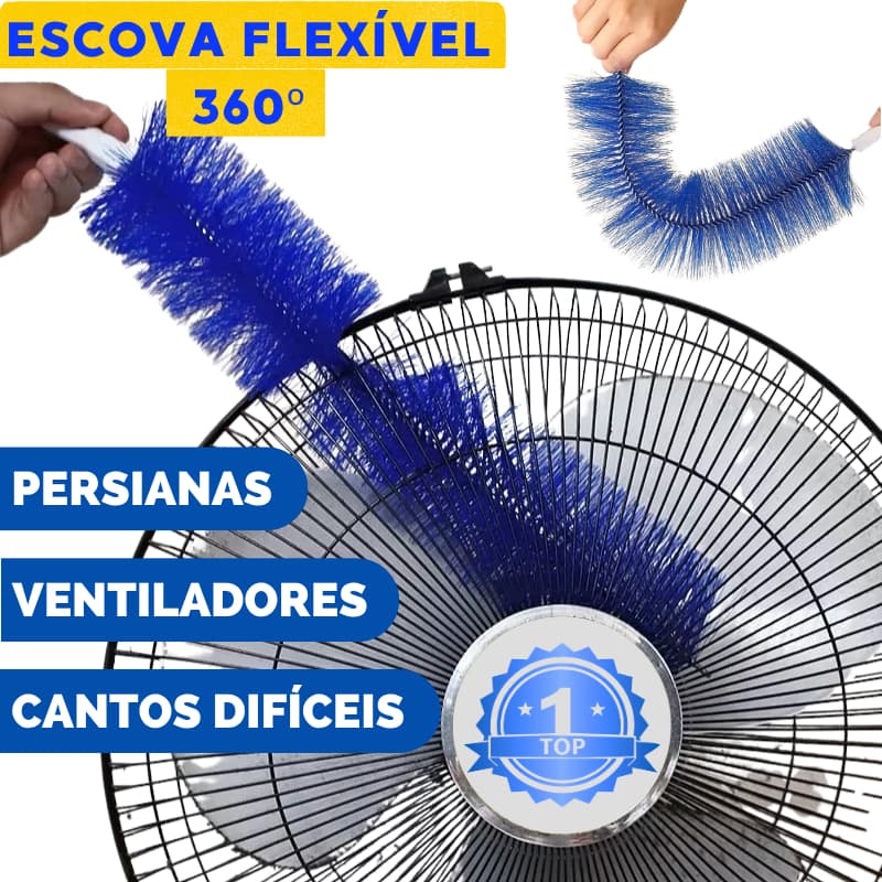 Escova Flexível de Limpeza 1, 2 ou 3 unidades Dobrável Multiuso Ventilador Persianas Cantos Difíceis