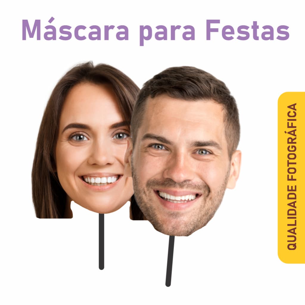 10 - 20 ou 30 - Máscara de rosto -  Noivos, despedida de solteiro, chá de lingerie, festas de formatura - Personalizada