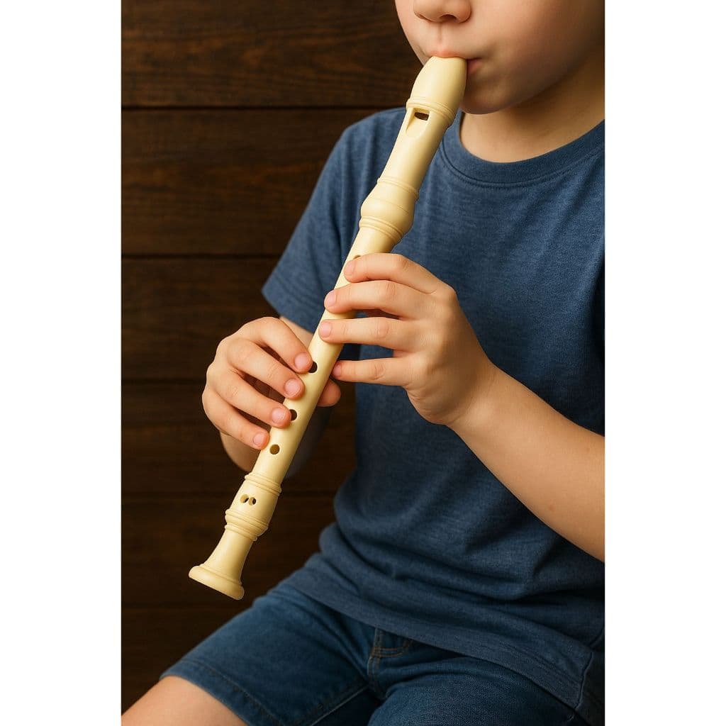 Kit Com 10 Flautas Doce Resina Soprano Modelo Germanica Estudo Com Vareta De Limpeza