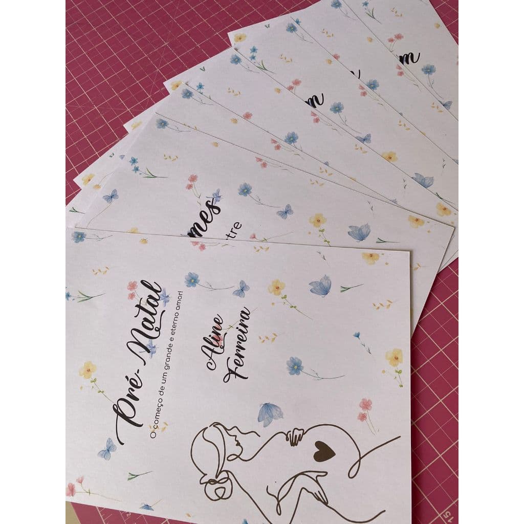 Folhas para divisórias de pasta gestante