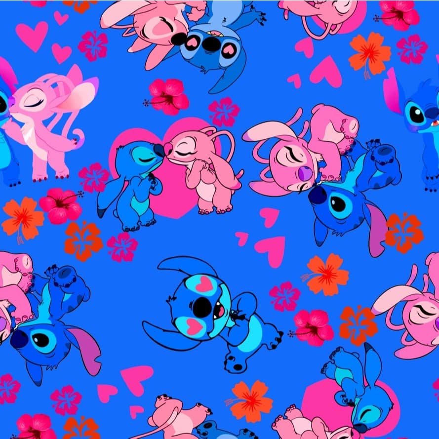 Tecido CETIM Estampado Personagens 64 -  150 de Largura