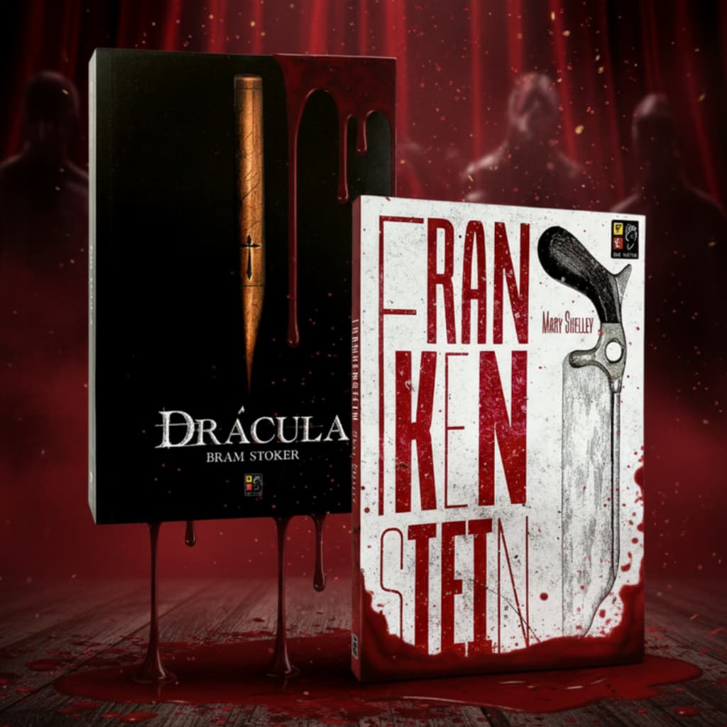 Drácula + Frankenstein | Kit 2 Livros de Terror Clássico | Literatura Clássica e Gótica