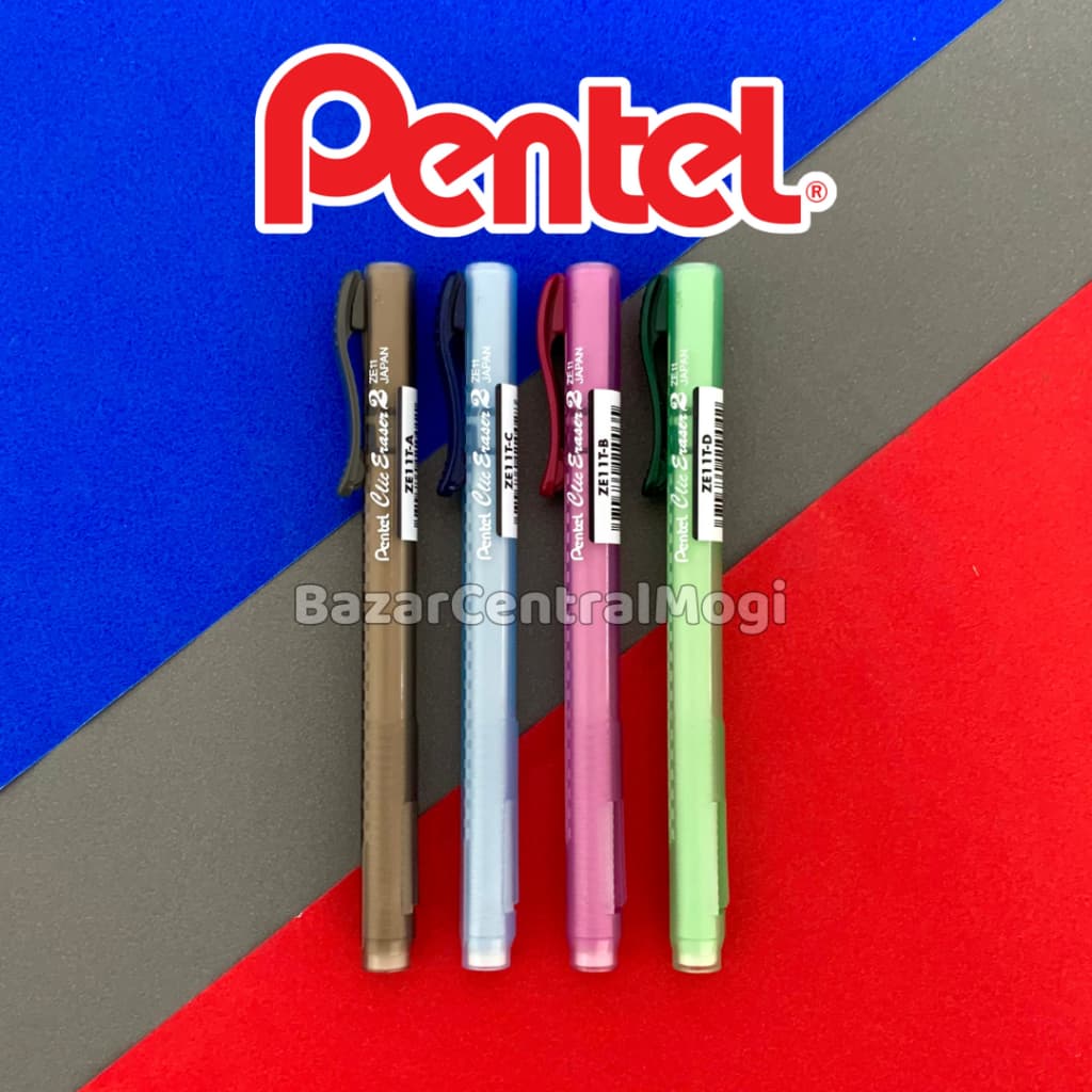 Caneta Borracha Clic Eraser Transparente Pentel Importado