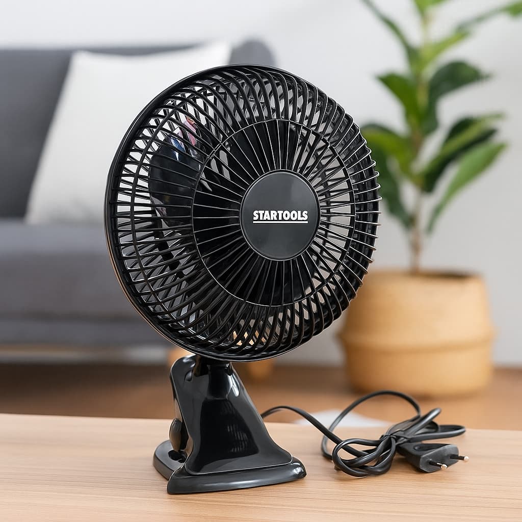 Ventilador Portátil Mini Mesa 127V 220V Oscilante Silencioso Compacto Recarregável USB