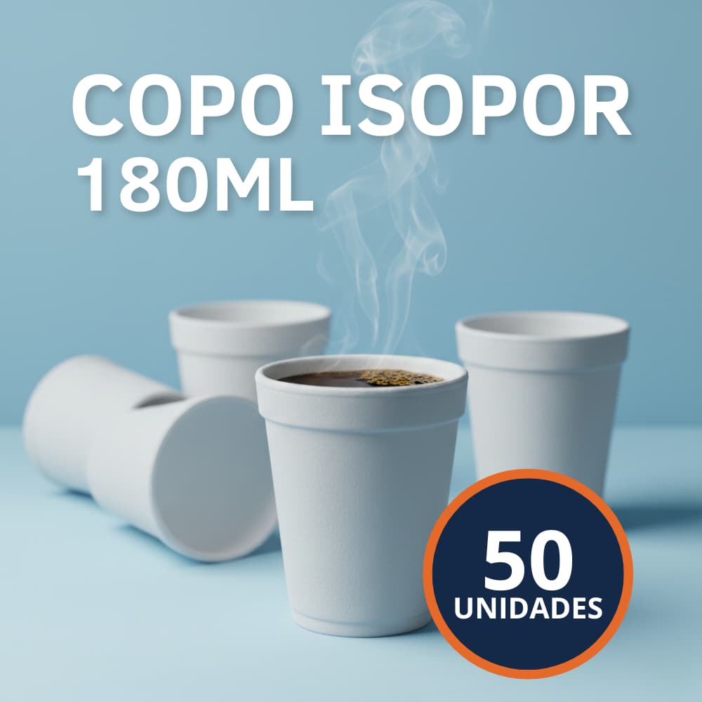 200x Copos Térmicos de Isopor Resistente com 180ml Branco Descartável Café Ultra Copos (Quente/Frio)
