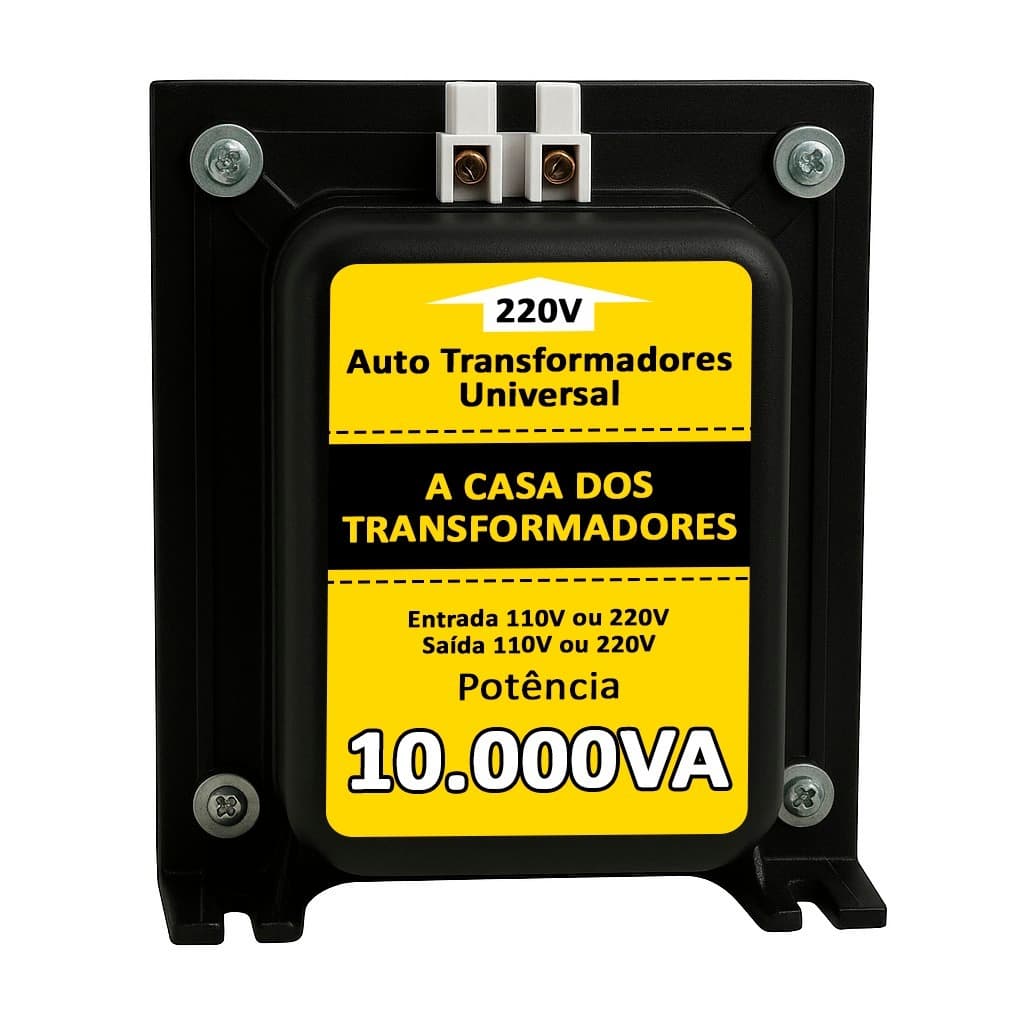 Transformador 10.000 VA CONECTOR SINDAL  para Ar Condicionado até 18000 btus Bivolt 110 - 220 / 220 -110 CASA DAS FONTES