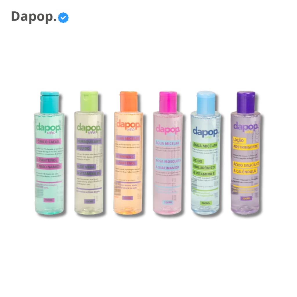 Tônico Facial - Agua Micelar - Loção Adstringente  200ml - Dapop