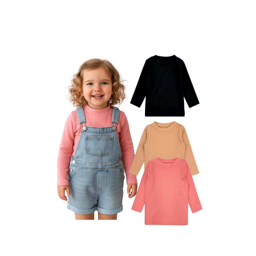 Kit 3 Blusas Térmicas Infantil Inverno Flanelada Menino e Menina Manga Longa