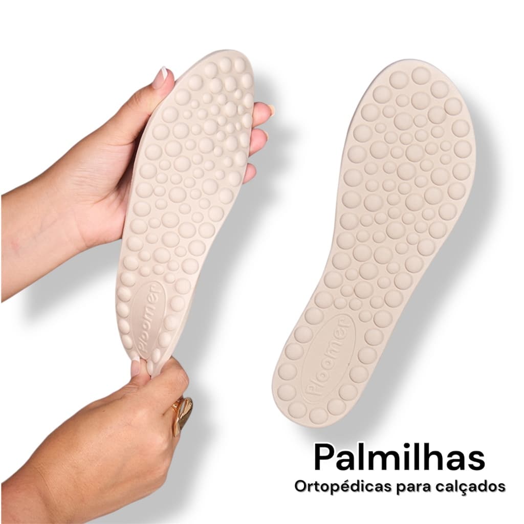 Palmilha Ortopédica Anatômica com Textura Massageadora Conforto Absorção de Impacto para o Dia a Dia