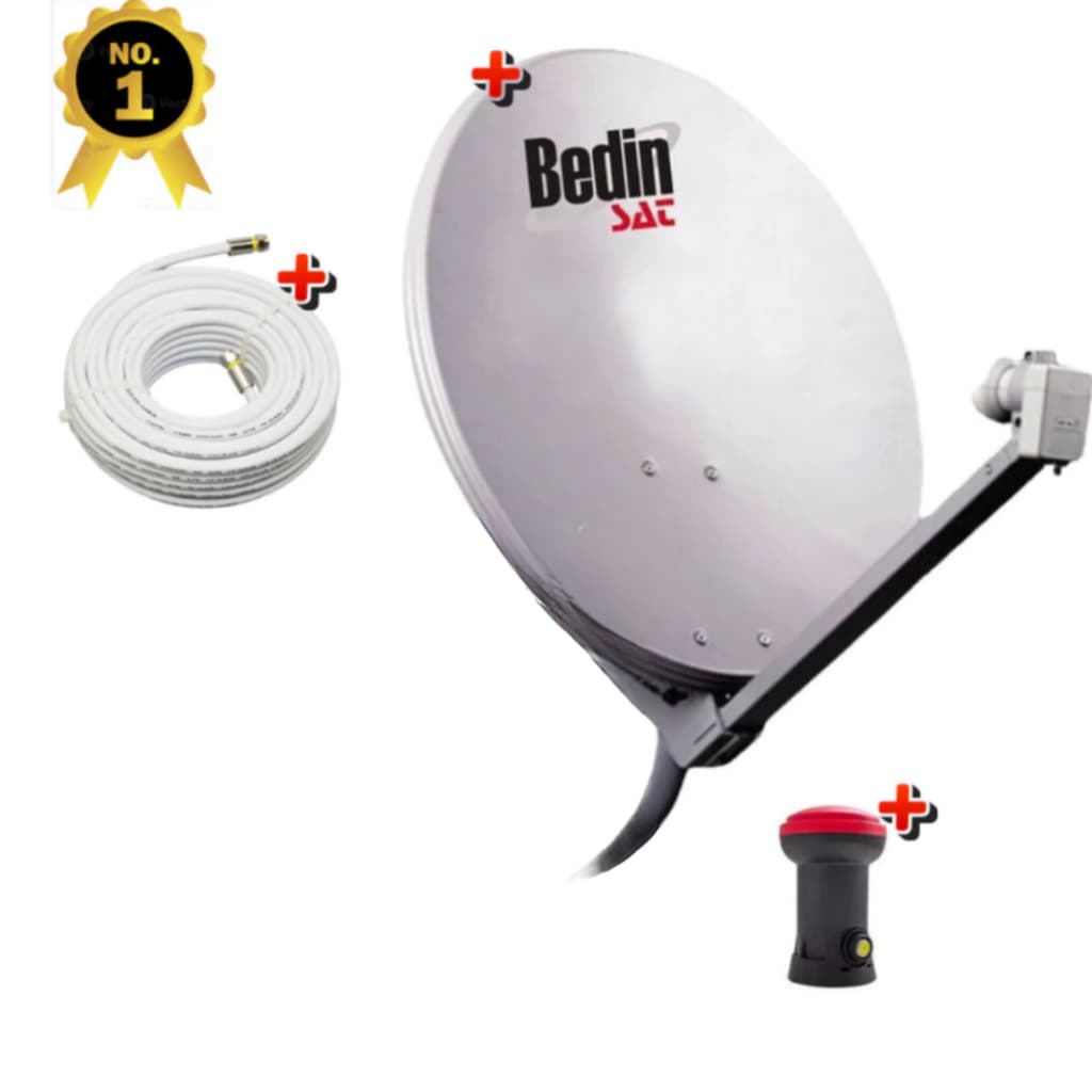 Antena Parabólica Digital Banda Ku com LNBF e Cabo