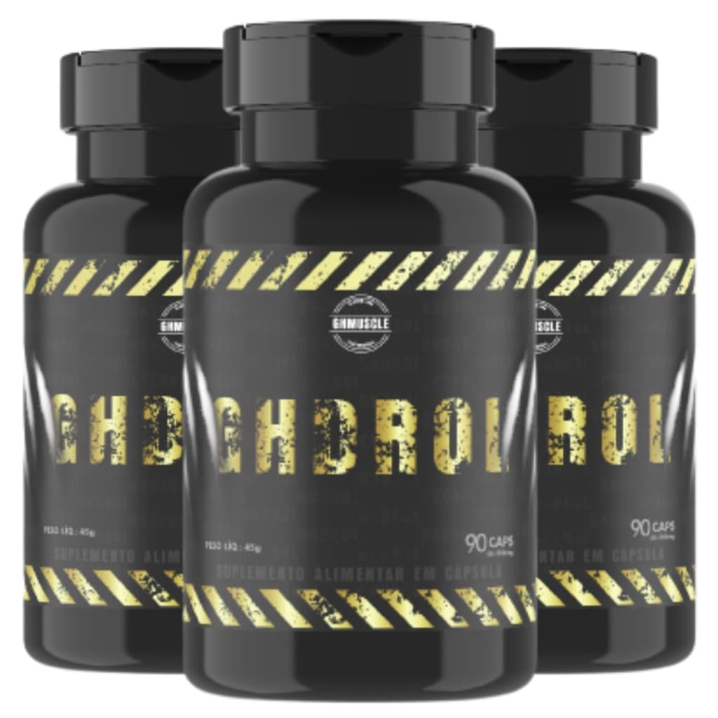 3 potes Ghdrol - Laboratório Ghmuscle