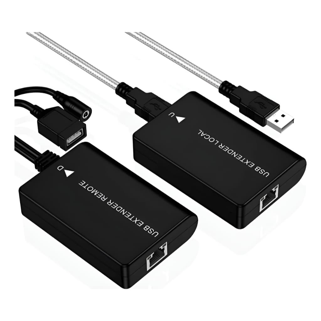 Extensor Usb Por Cabo De Rede Ethernet Rj45 Até 60m Com Fonte