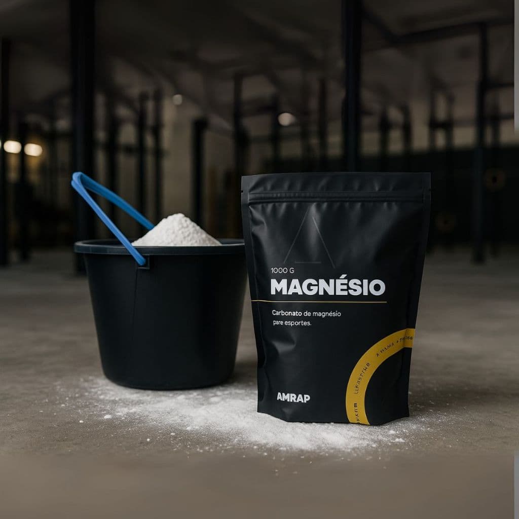 Carbonato De Magnésio Para Escalada Treino Funcional Pole Dance ou Powerlift Com Balde 1Kg