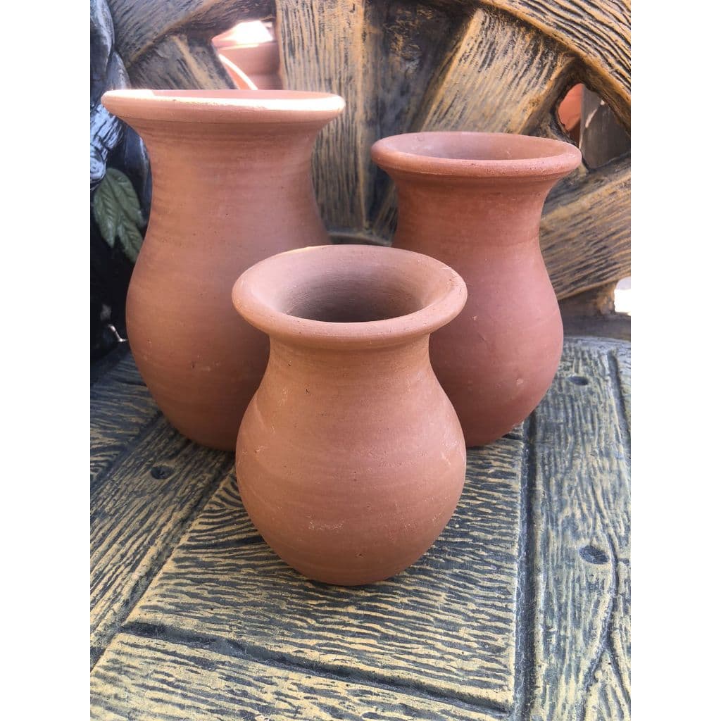 Kit Trio de Jarrinhas de Barro - Trio de Jarras - Trio de Barro - Kit Boho Chic