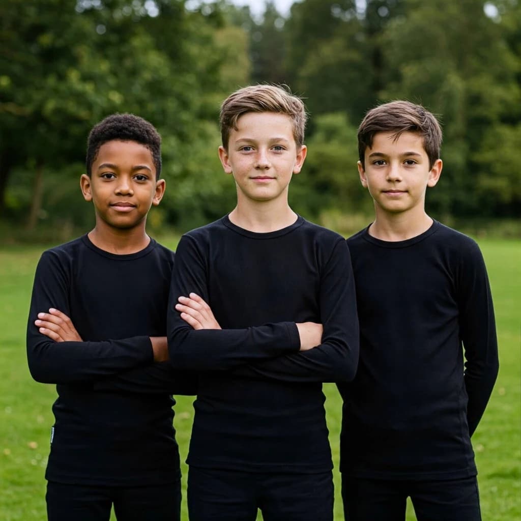 Kit 3 Camisa Térmica Infantil Proteção Uv 50+ Segunda Pele Camiseta Malha Fria Masculino Manga Longa