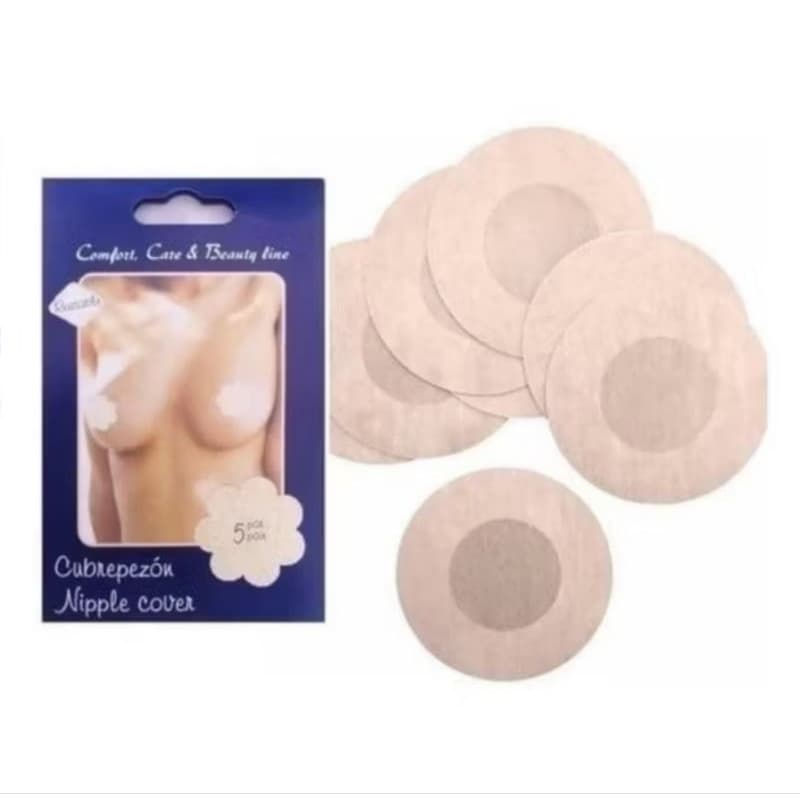KIT 10 Peças Tapa-Seios Invisível Adesivo Protetor Com 6cm de Diâmetro Para Tampar Mamilos/Aureola/5PARElS