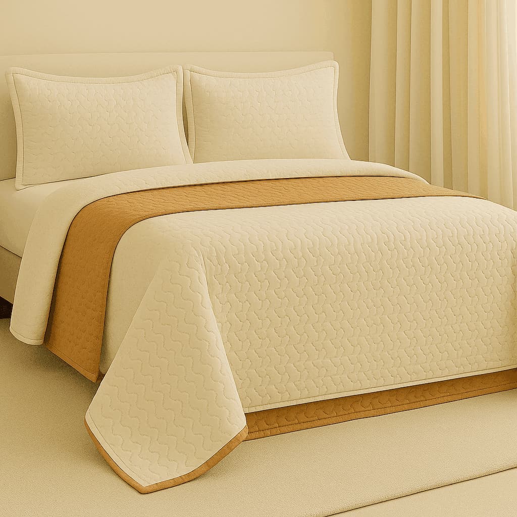 Kit Colcha Cobre Leito Queen Casal 3 Peças Dupla Face